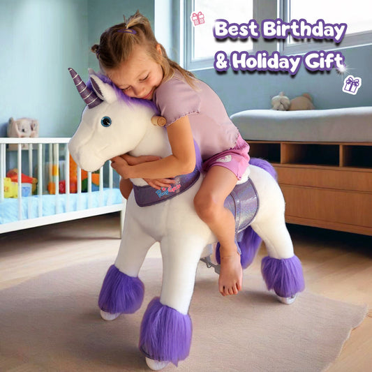 Ride-on Unicorn Age 3-4 Purple(UK&EU in Stock)