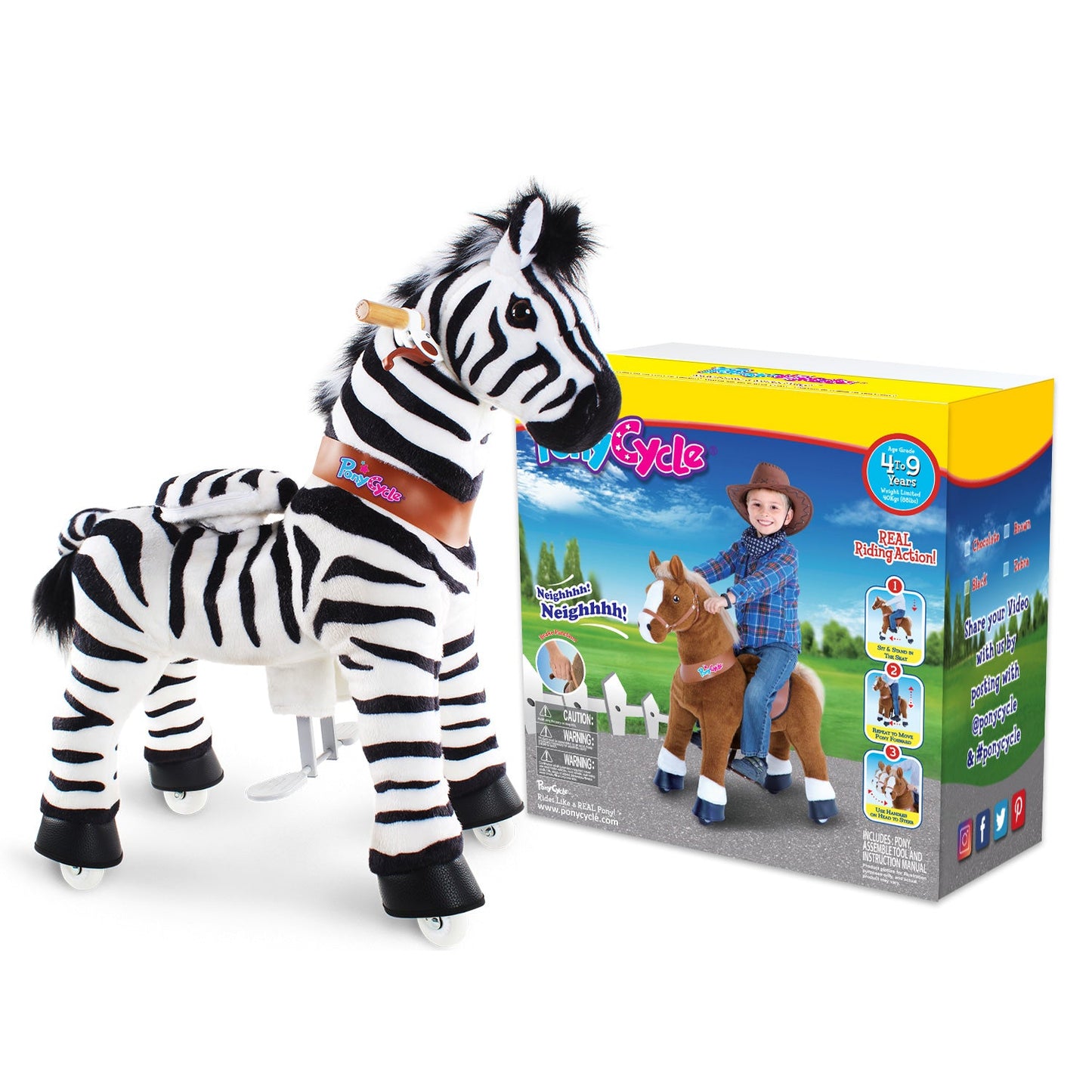 Ride-on animal Zebra Age 4-7(UK&EU in Stock)