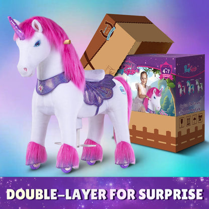 Model Y® Pink Unicorn Rideable Toy for Age 4-7（EU in Stock）