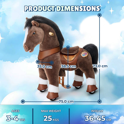 Model Y® Chocolate Brown Horse Rideable Toy for Age 3-4（EU in Stock）