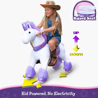 Ride-on plush unicorn Age 4-7 Purple（EU in Stock）