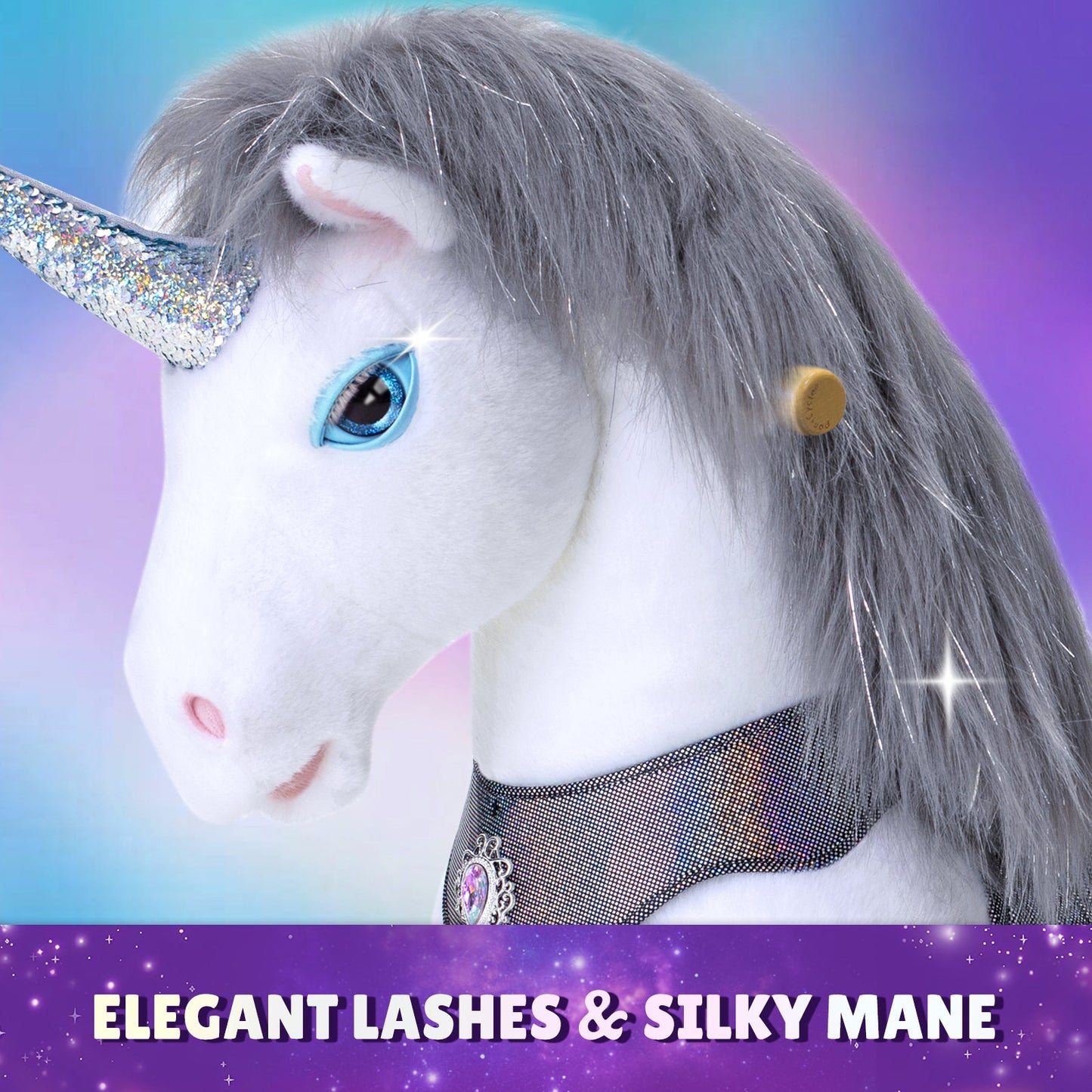 Model Y® Grey Unicorn Rideable Toy for Age 3-4（EU in Stock）