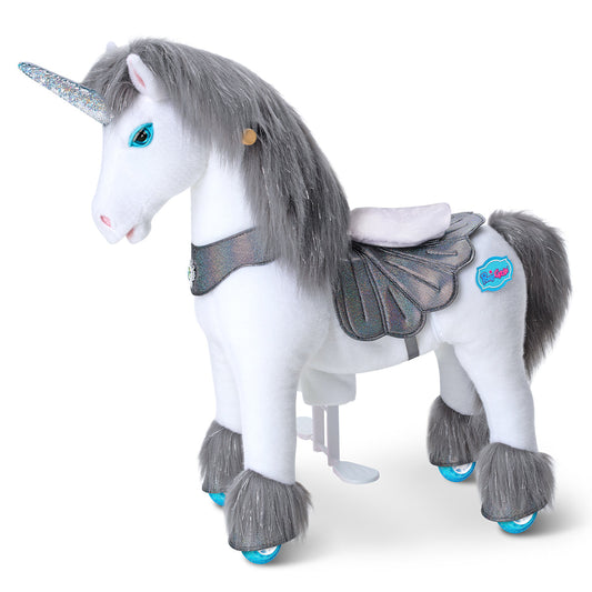 Model Y® Grey Unicorn Rideable Toy for Age 4-7（EU in Stock）