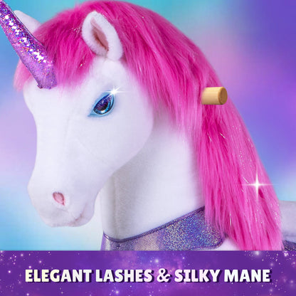 Model Y® Pink Unicorn Rideable Toy for Age 3-4（EU in Stock）