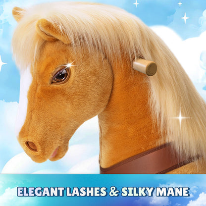 Model Y® Light Brown Horse Rideable Toy for Age 4-7（EU in Stock）