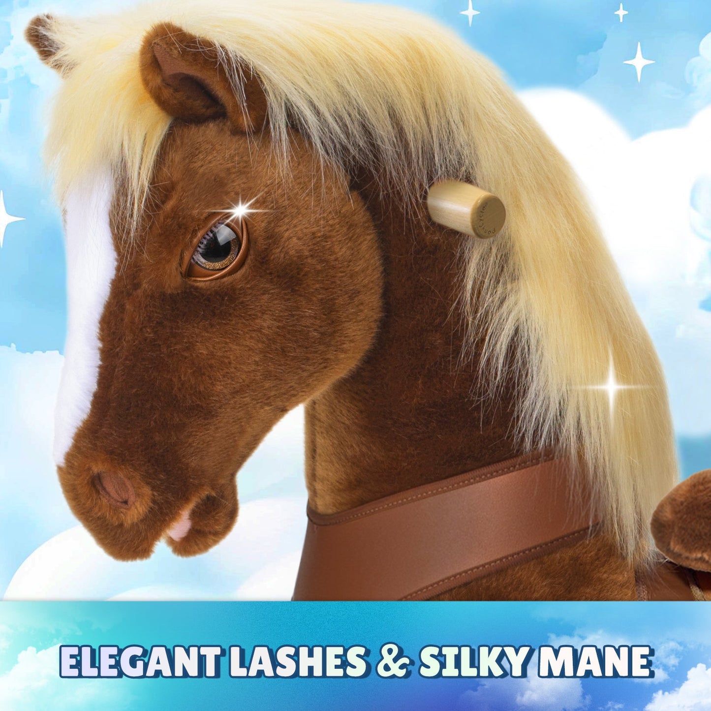 Model Y® Brown Horse Rideable Toy for Age 4-7（EU in Stock）