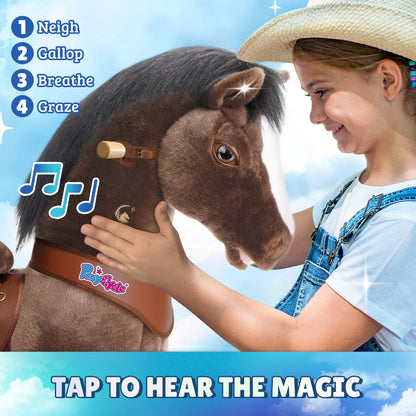 Model Y® Chocolate Brown Horse Rideable Toy for Age 4-7（EU in Stock）