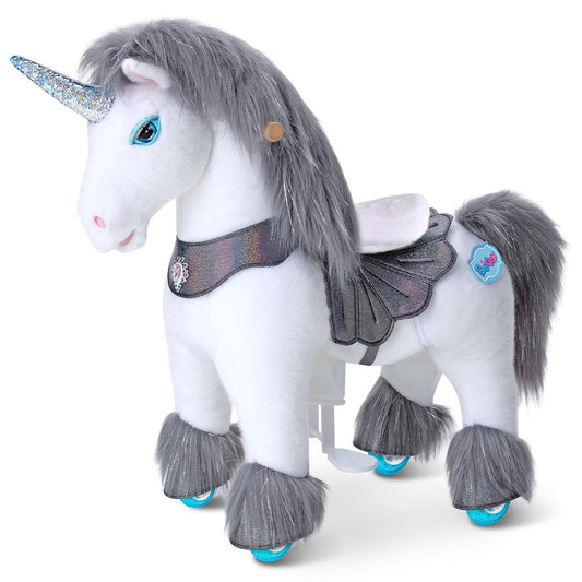 Model Y® Grey Unicorn Rideable Toy for Age 3-4（EU in Stock）
