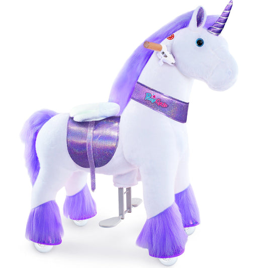 Ride-on plush unicorn Age 4-7 Purple（EU in Stock）