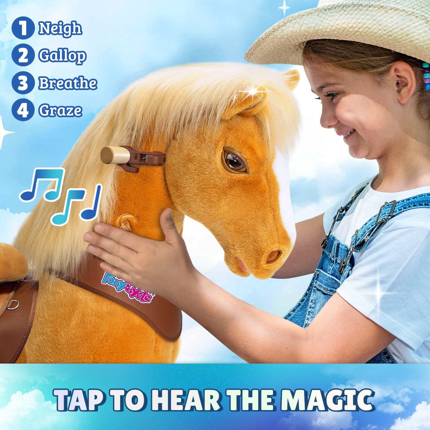 Model Y® Light Brown Horse Rideable Toy for Age 4-7（EU in Stock）