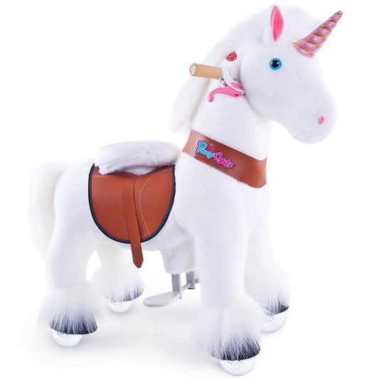 Unicorn ride-on toy Age 3-4 White（UK&EU in Stock）
