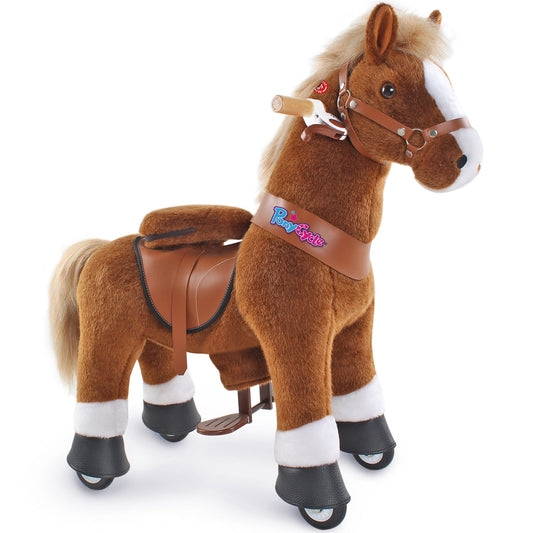 Ride-on pony toy Age 3-4 Brown（UK&EU in Stock）