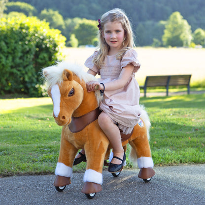 Model Y® Light Brown Horse Rideable Toy for Age 3-4（EU in Stock）