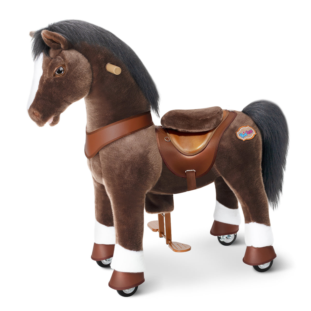 Model Y® Chocolate Brown Horse Rideable Toy for Age 4-7（EU in Stock）