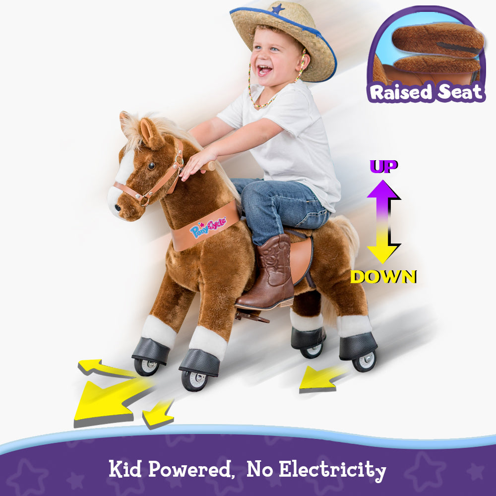 Ride-on pony toy Age 3-4 Brown（UK&EU in Stock）