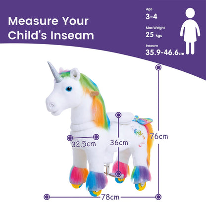 Model X® Unicorn Ride on for Age 3-4 Rainbow（EU in Stock）