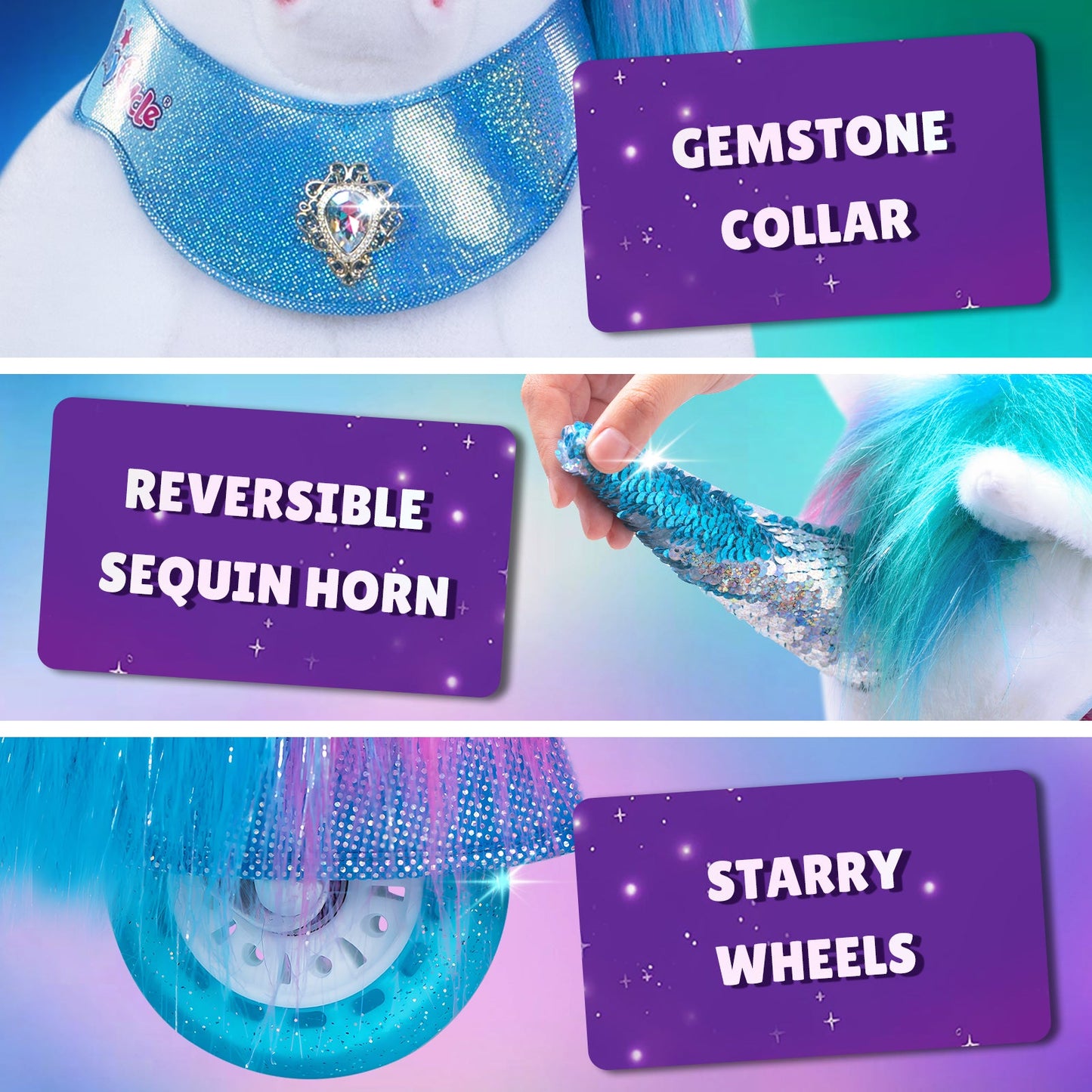 Model Y® Rainbow Unicorn Rideable Toy for Age 4-7（EU in Stock）