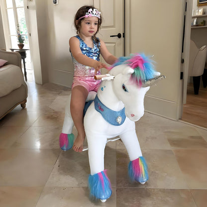 Model Y® Rainbow Unicorn Rideable Toy for Age 3-4（EU in Stock）
