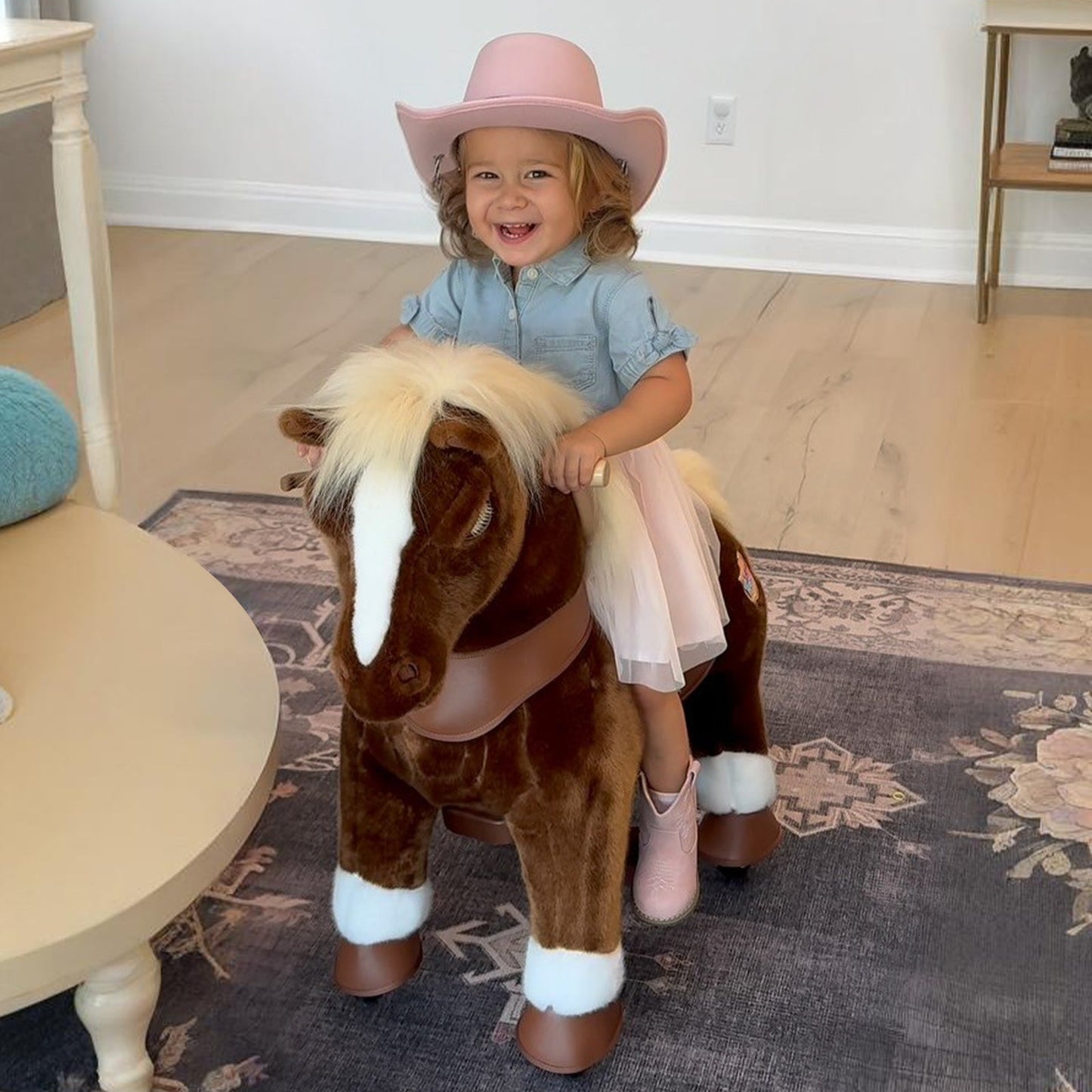 Model Y® Brown Horse Rideable Toy for Age 3-4（EU in Stock）