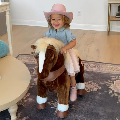 Model Y® Brown Horse Rideable Toy for Age 3-4（EU in Stock）