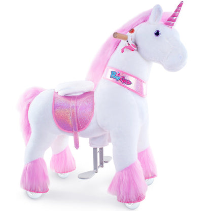 Ride-on plush unicorn Age 4-7 Pink（EU in Stock）