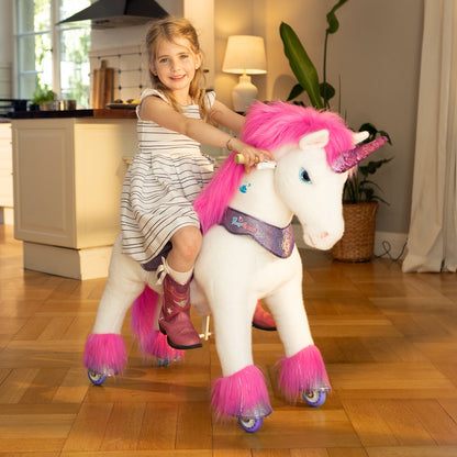 Model Y® Pink Unicorn Rideable Toy for Age 4-7（EU in Stock）