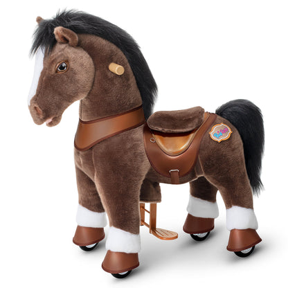 Model Y® Chocolate Brown Horse Rideable Toy for Age 3-4（EU in Stock）