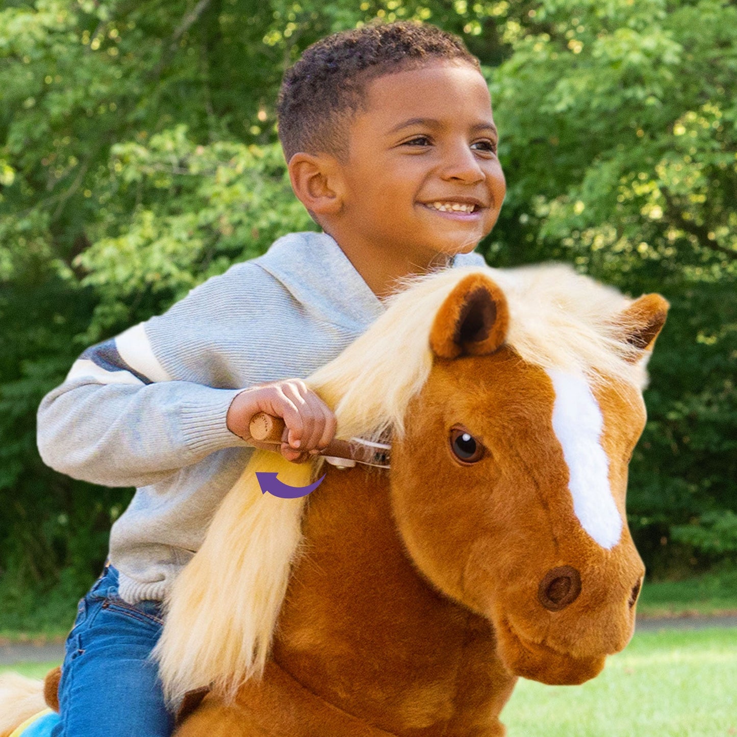 Model X® Riding Horse Toy for Age 3-4 Brown（EU in Stock）