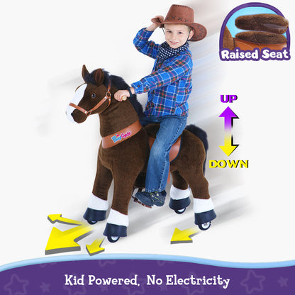 Ride-on horse toy Age 3-4 Chocolate（UK&EU in Stock）