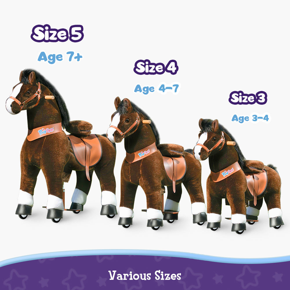 Ride-on horse toy Age 3-4 Chocolate（UK&EU in Stock）