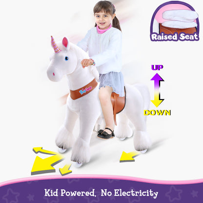 Unicorn ride-on toy Age 3-4 White（UK&EU in Stock）