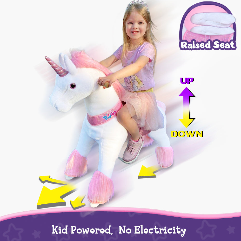 Ride-on plush unicorn Age 4-7 Pink（EU in Stock）