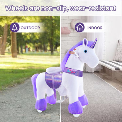 Ride-on plush unicorn Age 4-7 Purple（EU in Stock）