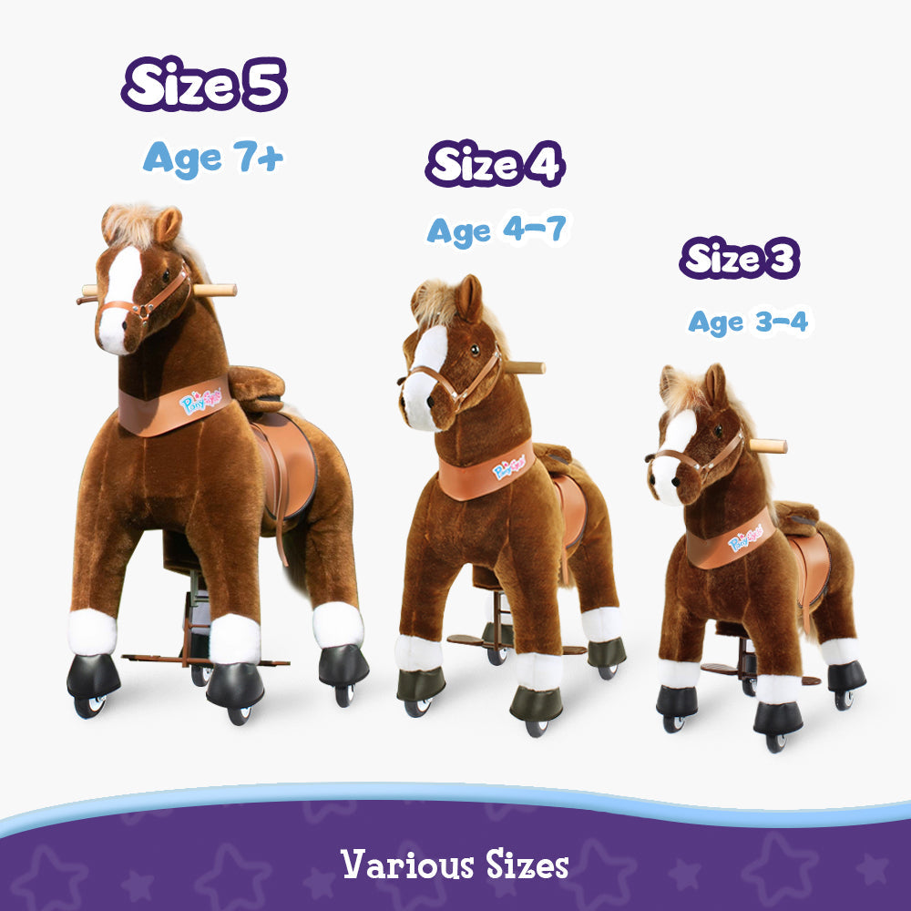 Ride-on pony toy Age 3-4 Brown（UK&EU in Stock）