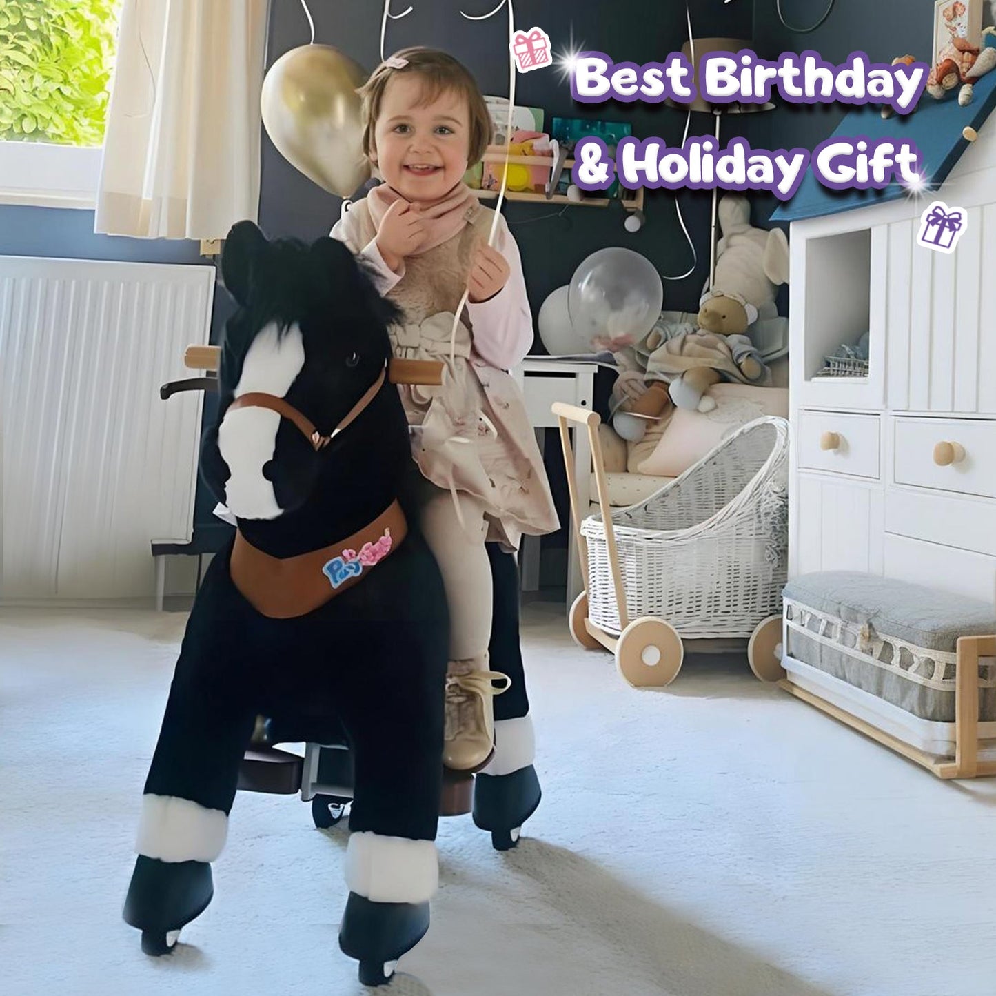 Horse toy Age 3-4 Black （EU in stock）