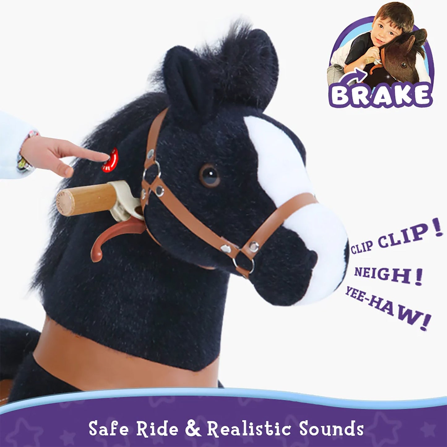 Horse toy Age 3-4 Black （EU in stock）