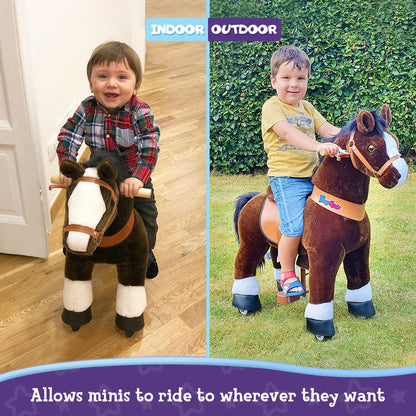 Ride-on horse toy Age 3-4 Chocolate（UK&EU in Stock）