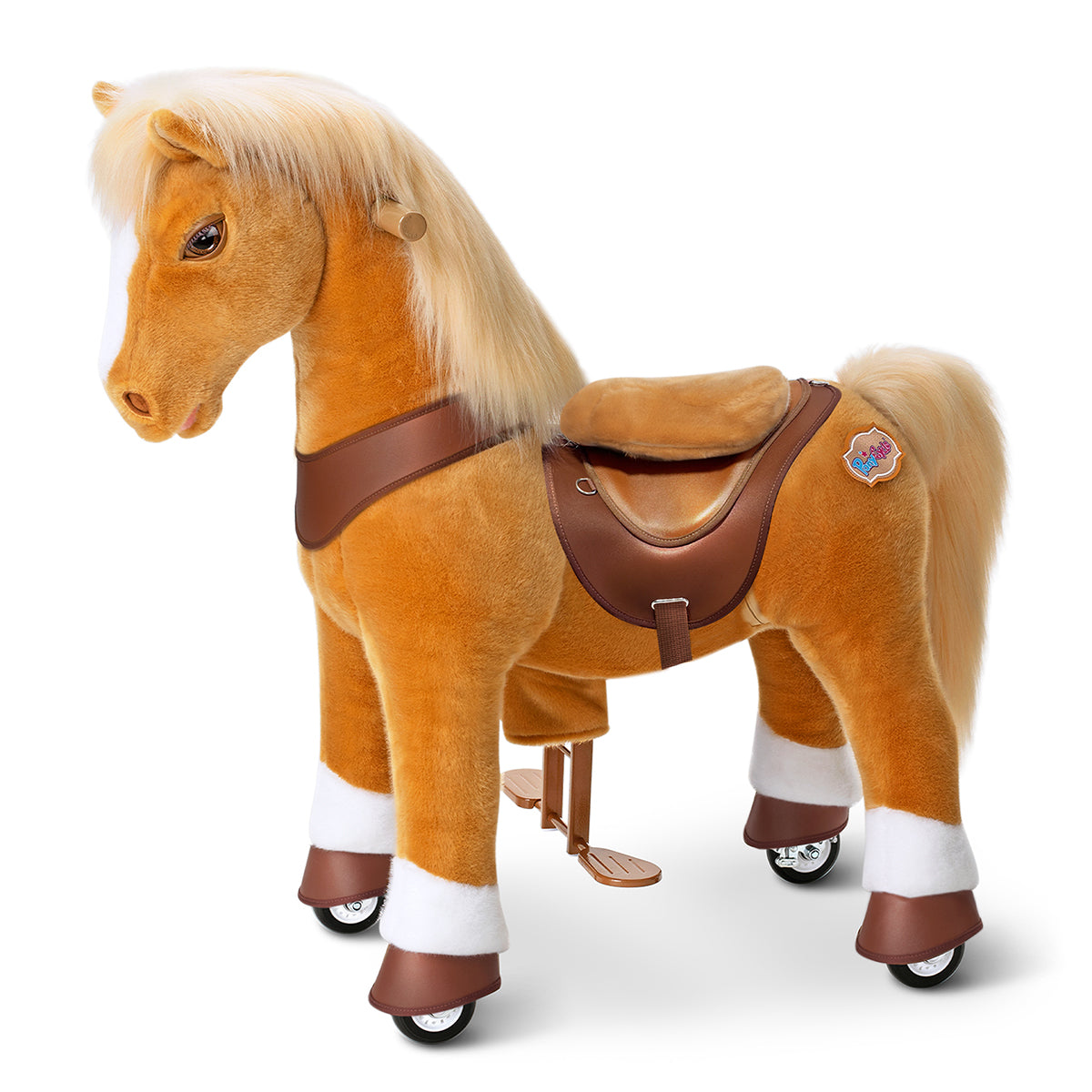 Model Y® Light Brown Horse Rideable Toy for Age 4-7（EU in Stock）
