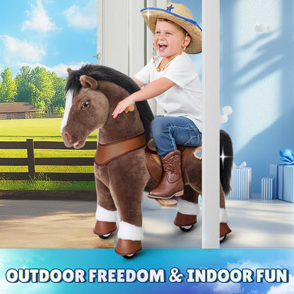 Model Y® Chocolate Brown Horse Rideable Toy for Age 4-7（EU in Stock）