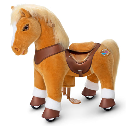 Model Y® Light Brown Horse Rideable Toy for Age 3-4（EU in Stock）