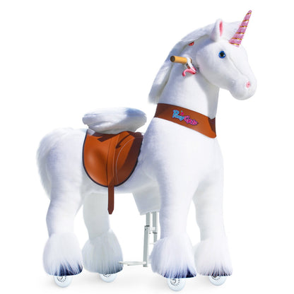 PonyCycle® Ride on Unicorn Size 5 for Age 7+ White（EU in Stock）