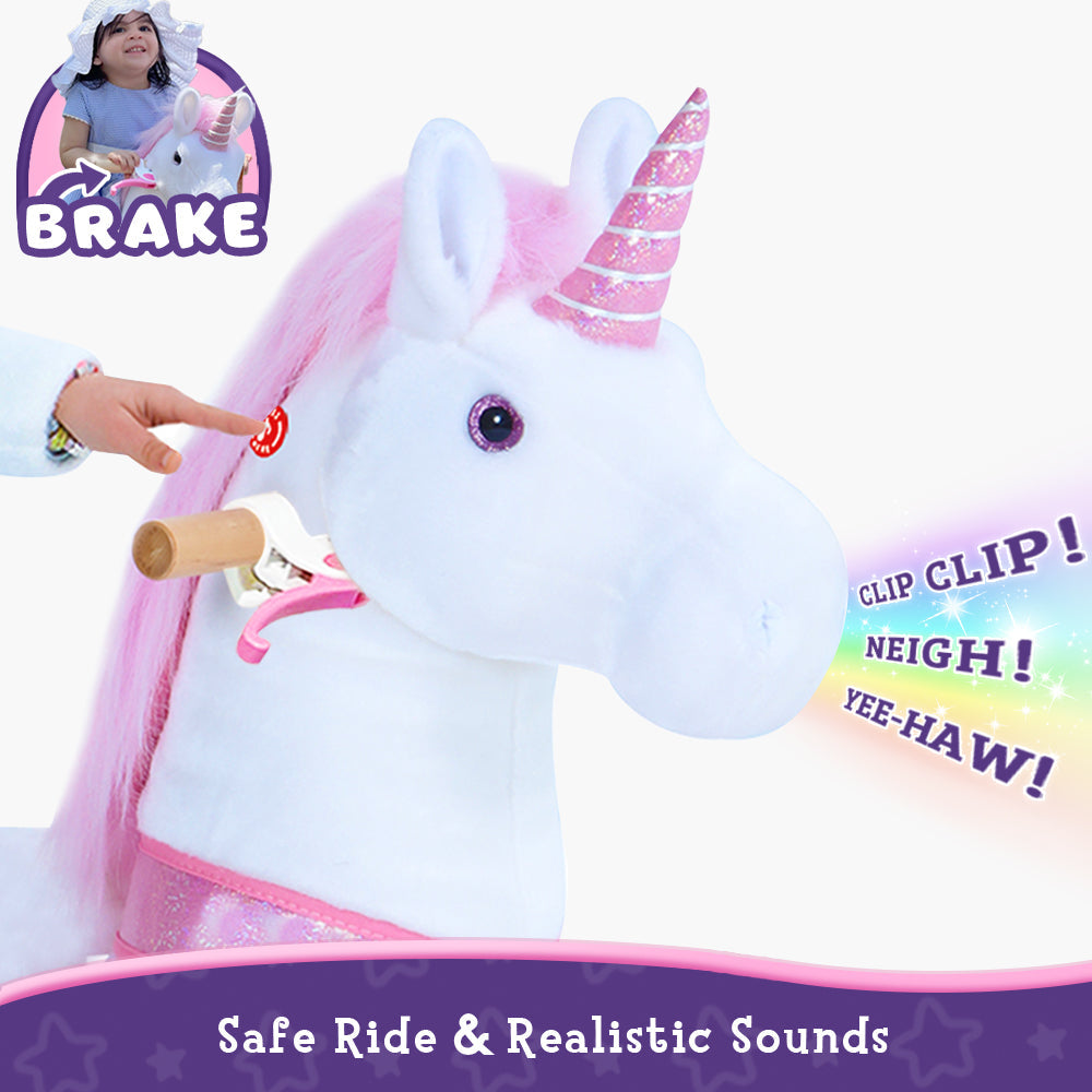 PonyCycle® Ride on Unicorn Size 5 for Age 7+ Pink（EU in Stock）
