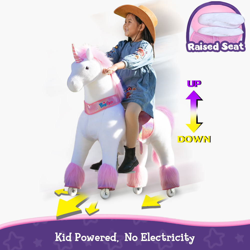 PonyCycle® Ride on Unicorn Size 5 for Age 7+ Pink（EU in Stock）