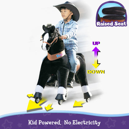 PonyCycle® Ride on Horse Size 5 for Age 7+ Black（UK&EU in Stock）