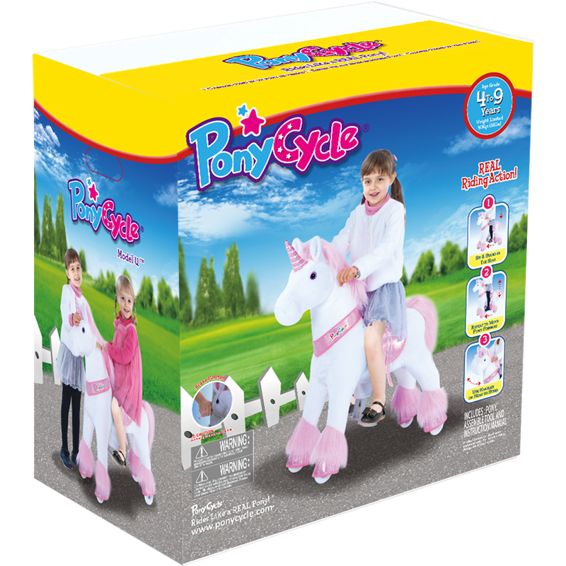 Ride-on plush unicorn Age 4-7 Purple（EU in Stock）