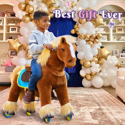 Model X® Riding Horse Toy for Age 3-4 Brown（EU in Stock）