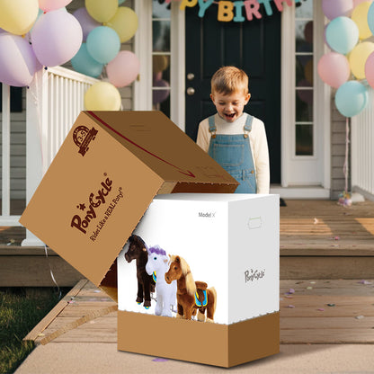 Model X® Riding Horse Toy for Age 3-4 Brown（EU in Stock）