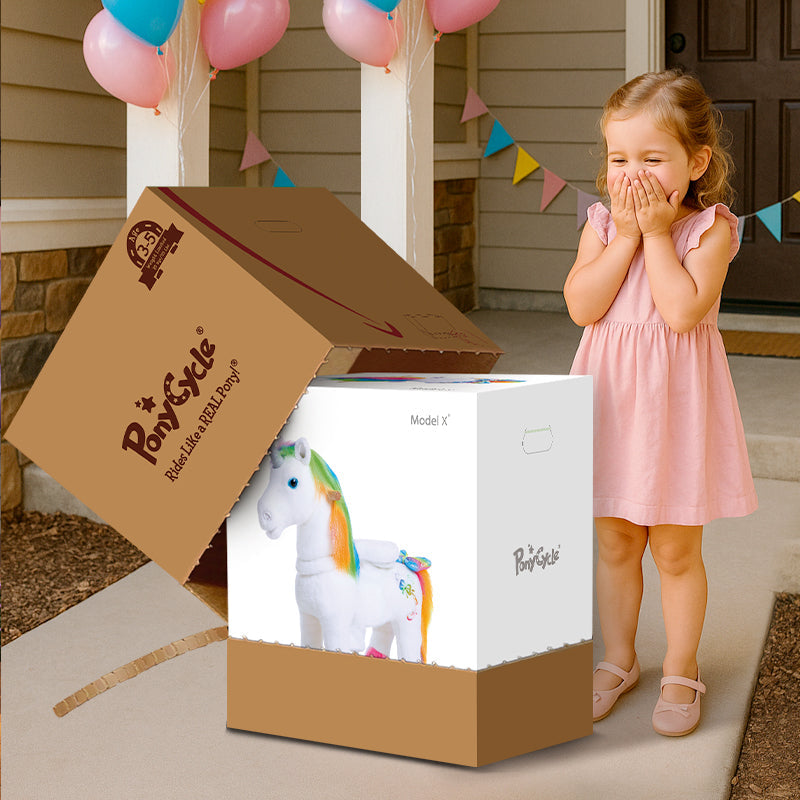 Model X® Unicorn Ride on for Age 3-4 Rainbow（EU in Stock）