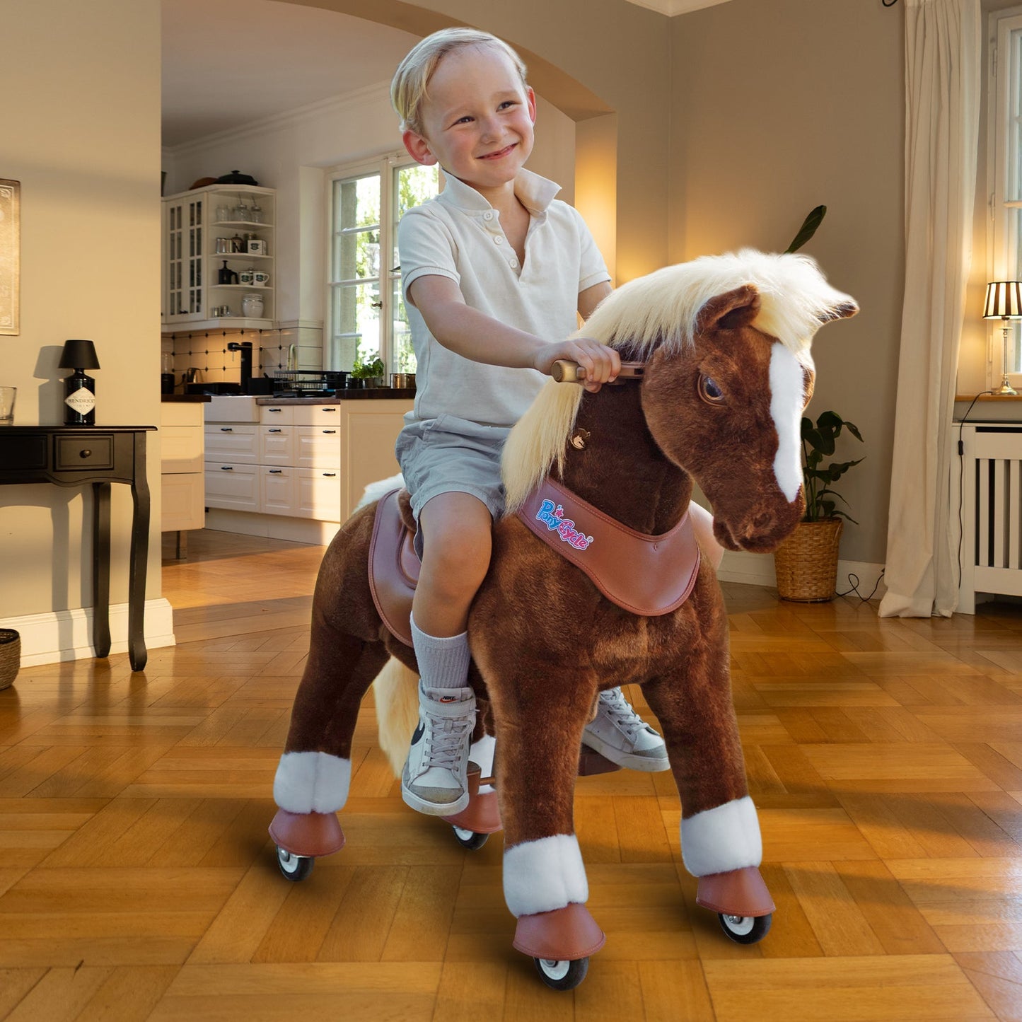 Model Y® Brown Horse Rideable Toy for Age 4-7（EU in Stock）