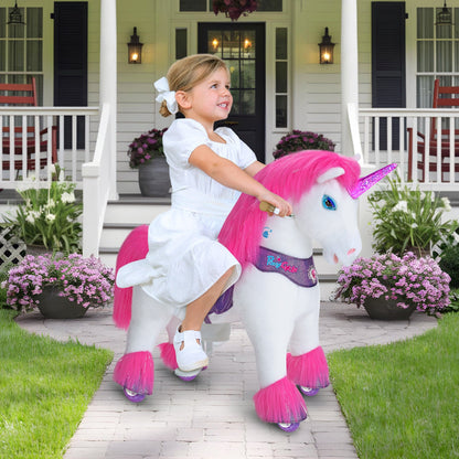 Model Y® Pink Unicorn Rideable Toy for Age 3-4（EU in Stock）